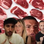 Des portraits de créateurs de contenu sur font d'une tapisserie de steacks