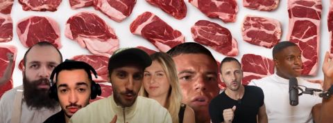 masterpiece Des portraits de créateurs de contenu sur font d'une tapisserie de steacks