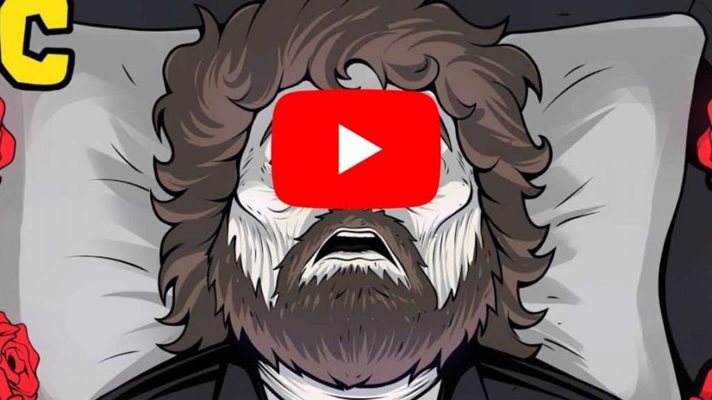 un youtubeur mort avec le logo de la plateforme sur lui