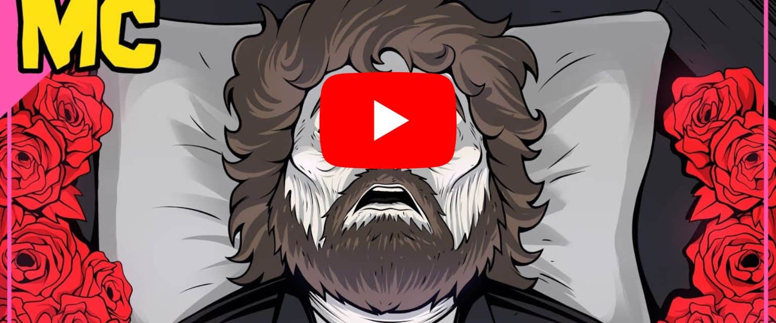 un youtubeur mort avec le logo de la plateforme sur lui