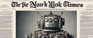 une fausse Une du New York Times généré par Stable Diffusion
