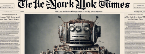 robonyt une fausse Une du New York Times généré par Stable Diffusion