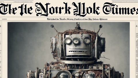 robonyt une fausse Une du New York Times généré par Stable Diffusion