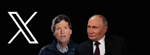 En recrutant les parias de la télé, X veut devenir un média à part entière et d'ultra droite Carlson et Poutine avec le logo X