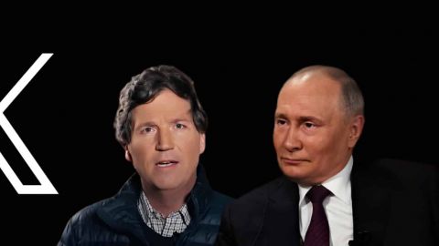 Carlson et Poutine avec le logo X