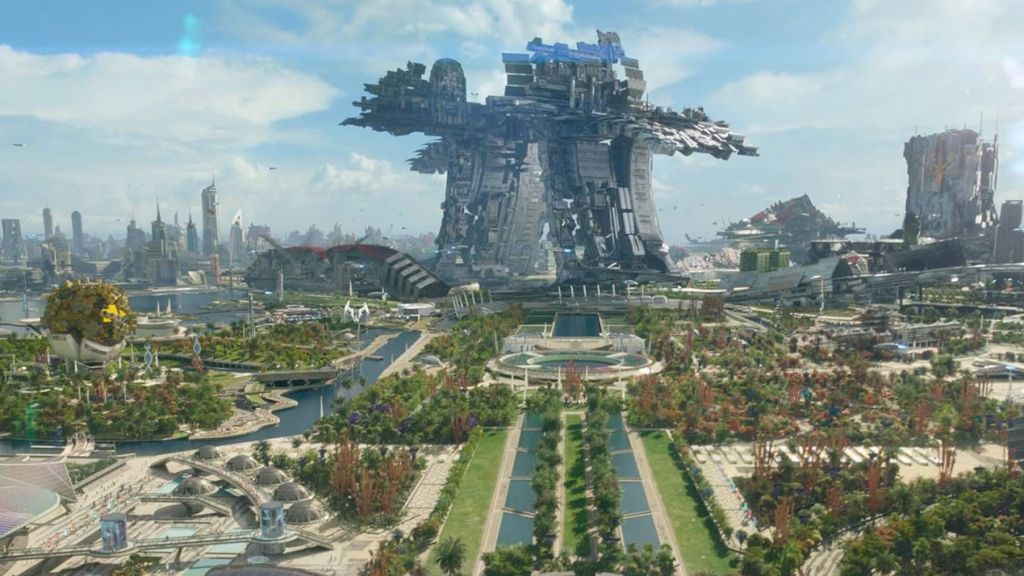 Bienvenue dans la « Ville Éternelle », une utopie flippante signée Silicon Valley Ville du futur dans  - Les Gardiens de la Galaxie -