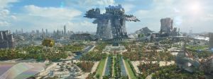 Ville du futur dans "Les Gardiens de la Galaxie"