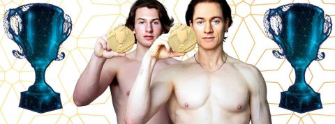 Aux J. O. du rajeunissement, les biohackers millionaires sont battus par des femmes qui mangent de légumes Bryan Johnson et son fils, et des trophées