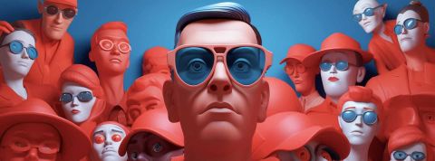 Innovations : 84 % des Français ont le sentiment qu’elles bénéficient surtout aux riches Une multitude de personnes type cartoon dont le personnage en 1er plan est très sceptique