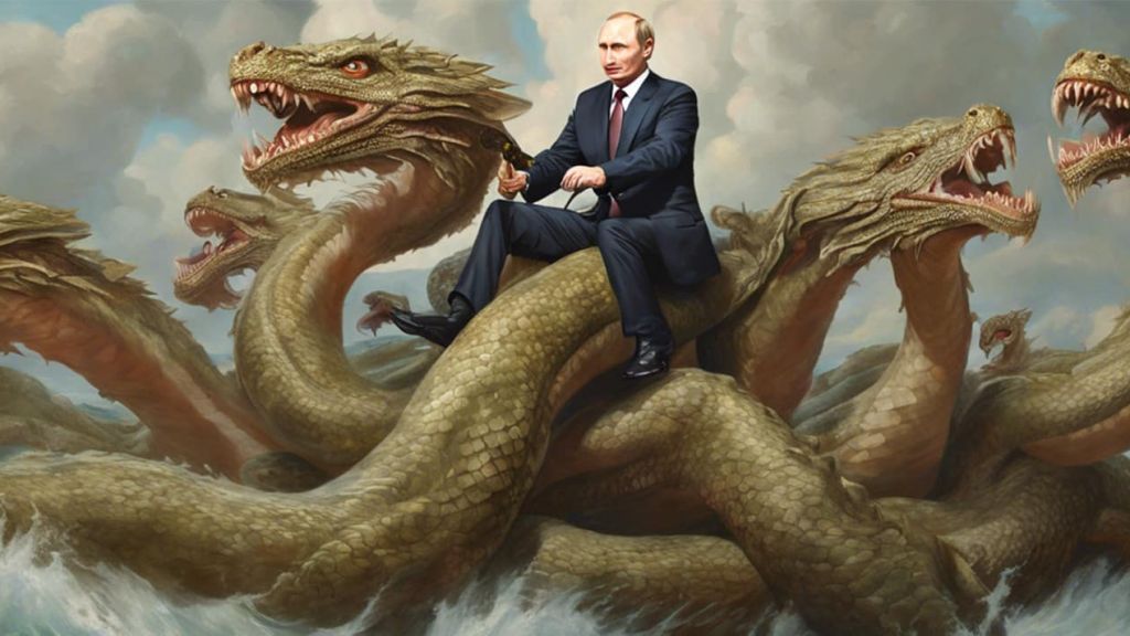 Poutine qui chevauche une hydre