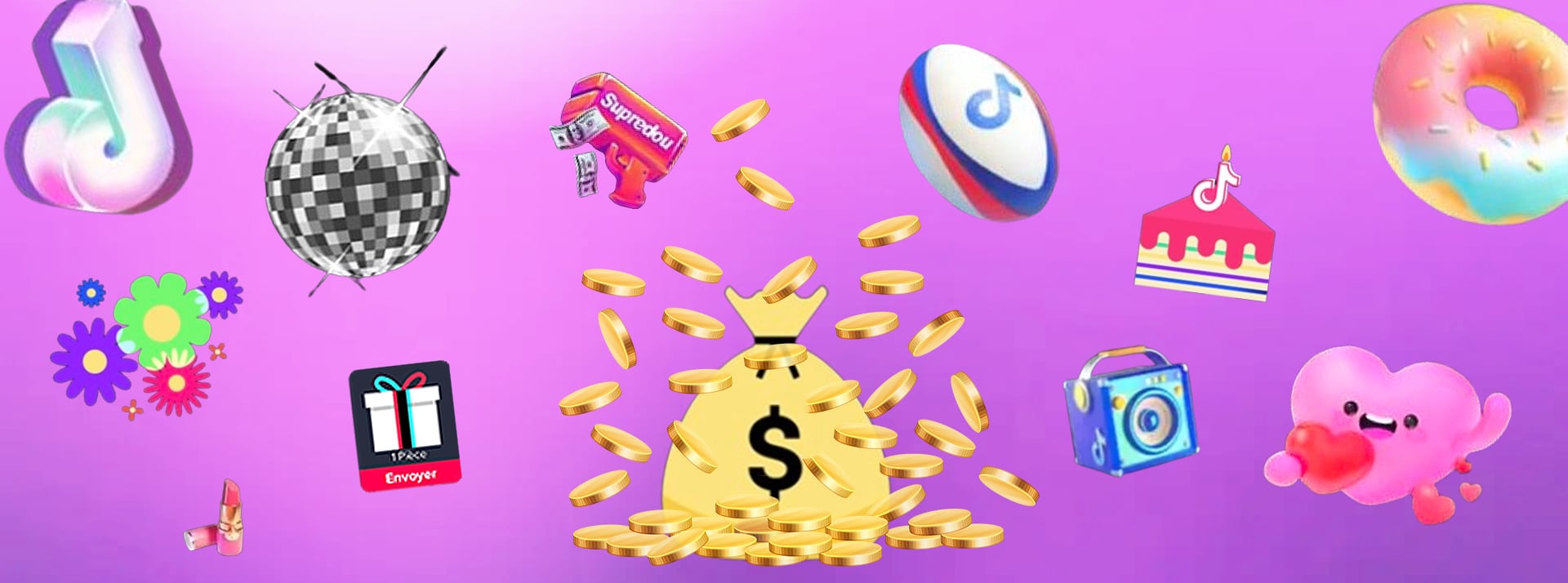 Malgré l'inflation, TikTok sait comment vous faire cracher toujours plus de pognon - L'ADN de nombreux cadeaux TikTok et des pièces de monnaie