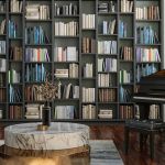 Un intérieur au luxe moderne, avec une très belle bibliothèque