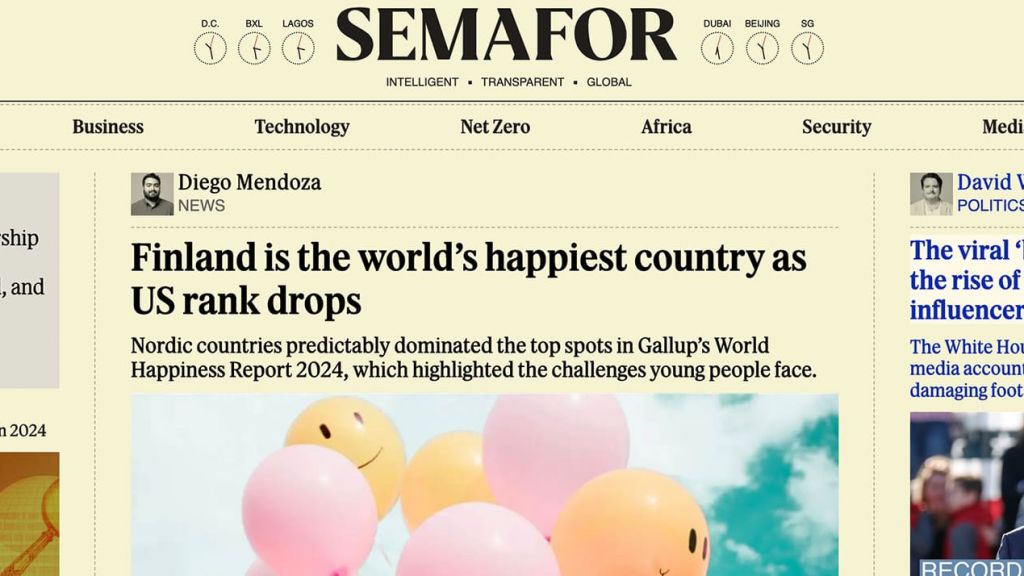 C’est la crise, mais heureusement ces nouveaux médias tirent leur épingle du jeu Capture écran du média Semafor