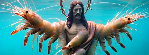 25-03-jesus-crevette-IA Jesus Crevette est amour