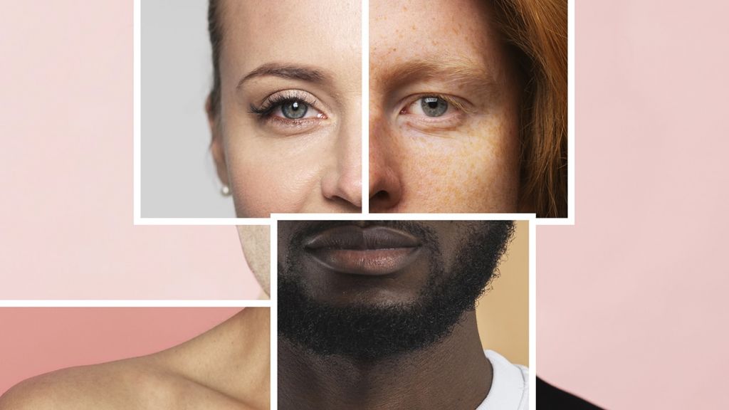 Combinaison de plusieurs visages, de différents genres et races