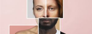 Combinaison de plusieurs visages, de différents genres et races