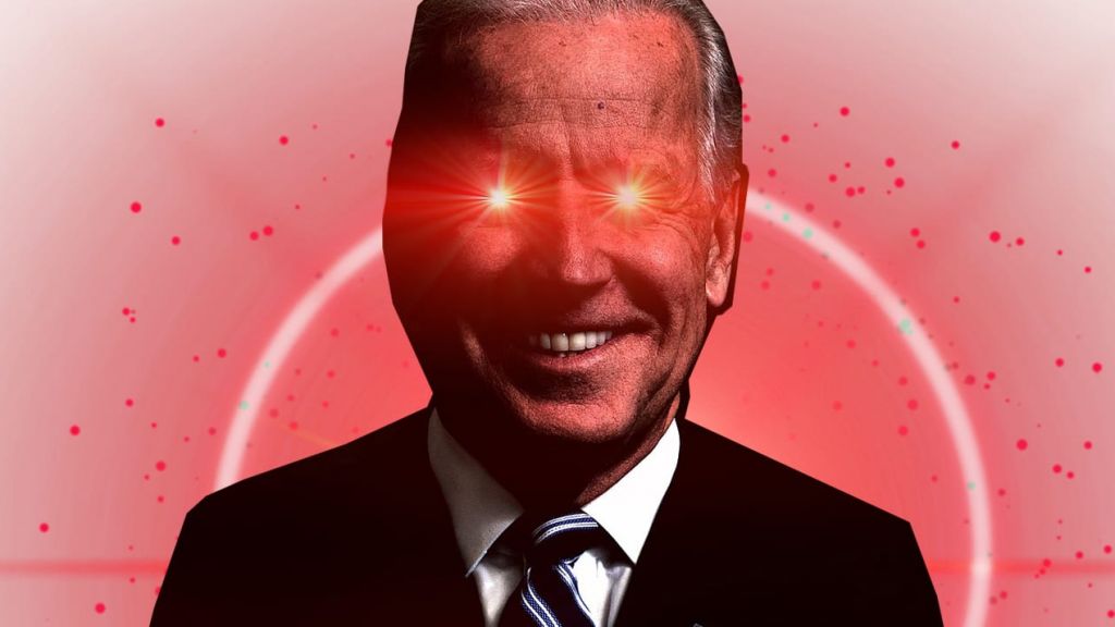 Biden avec les yeux rouges