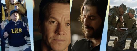 Pour se recueillir avec Mark Wahlberg, prière de télécharger l'application Hallow Des captures ecran de la pub Hallow avec Mark Wahlberg