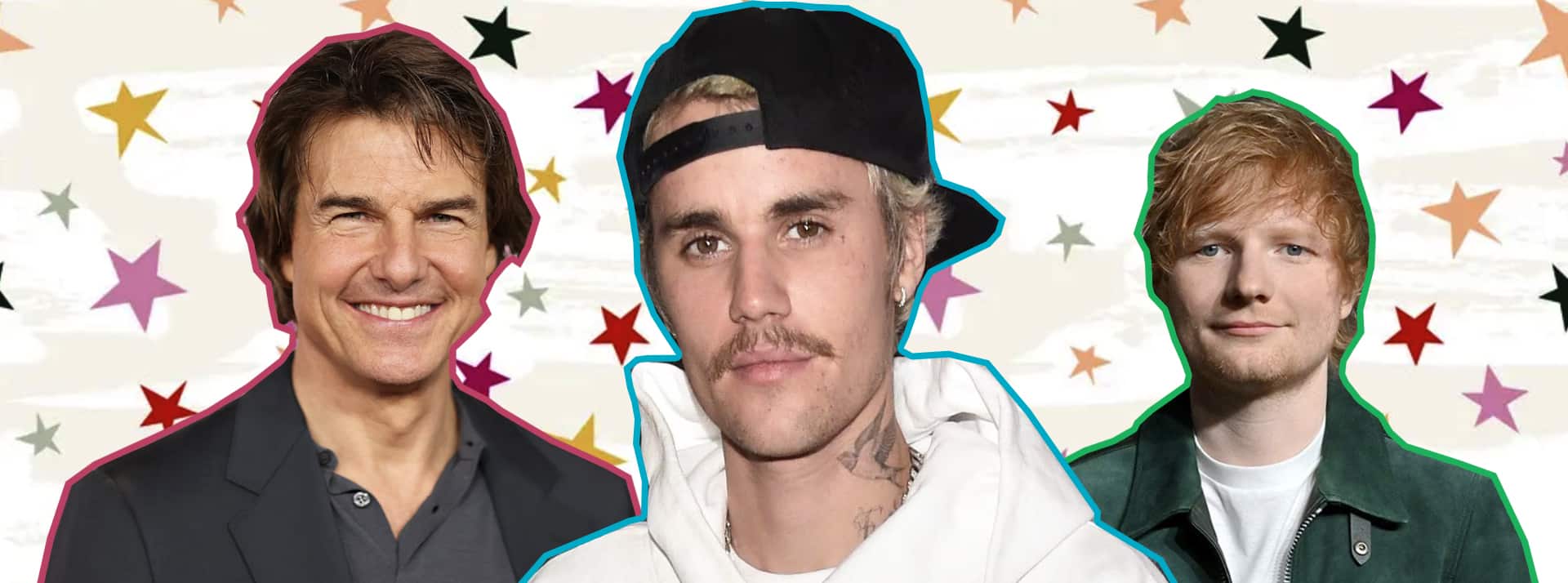 Tom Cruise, Justin Bieber, Ed Sheeran