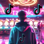 Un jeune garçon devant un casino