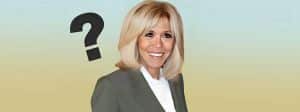 Portrait de Brigitte Macron avec un point d'interrogation