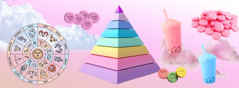 Arnaques, coaching et pyramides de Ponzi Une pyramide sur fond rose