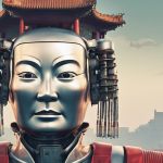 Un robot avec un visage aux trais de Xi Jinping