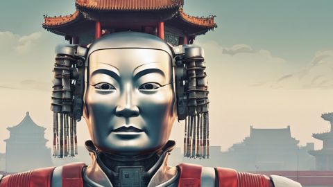 Un robot avec un visage aux trais de Xi Jinping