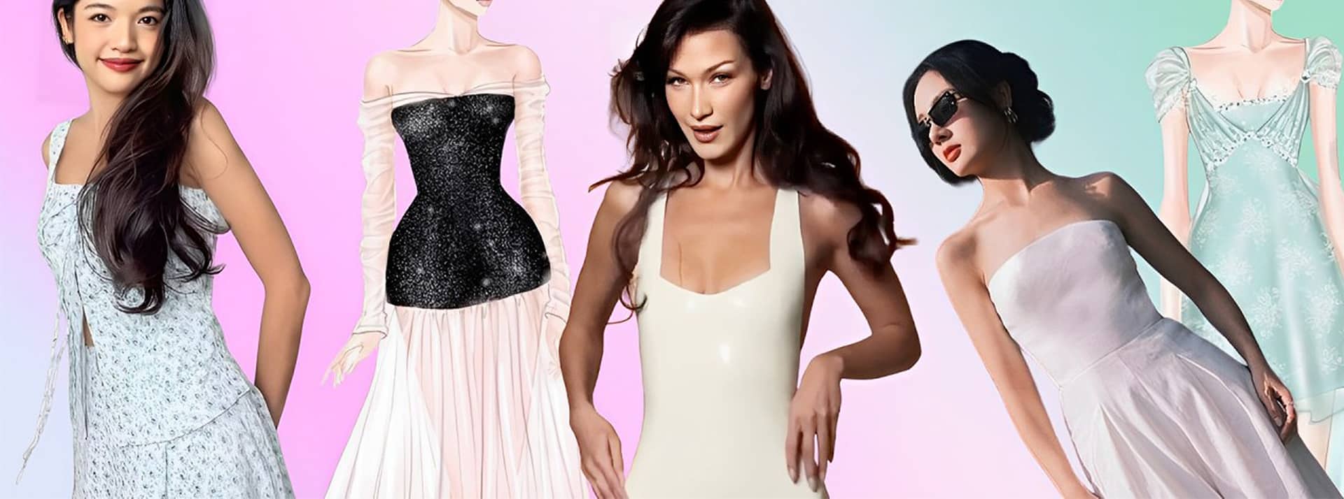 La mode sur-mesure au Vietnam : TikTok en raffole - L'ADN Bella Hadid en robe de soirée et des créations de Phoebe Vietnam