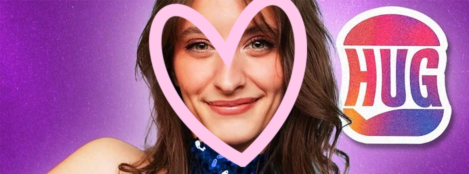 une jeune femme avec un coeur