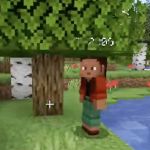 Une capture de jeu Minecraft avec un personnage