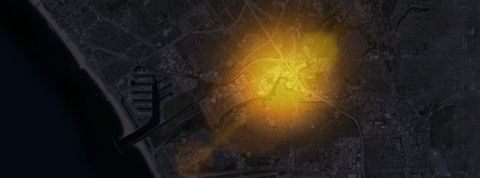 « Cette société vend du Soleil en pleine nuit » Une vue de la terre de nuit avec le Soleil qui brille