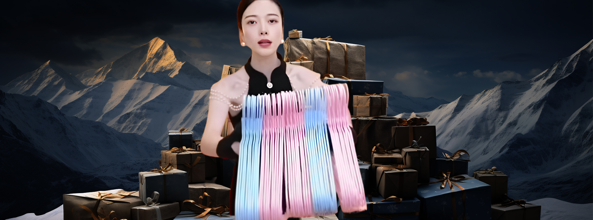 En Chine, le live shopping explose... le nombre de fraudes en ligne - L'ADN Zheng Xiangxiang pr"sentant des cintres en plastique rose et bleu