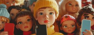 Des poupées et leurs smartphones