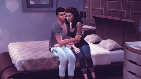 Les Sims dans la zone X : quand la simulation de vie bascule dans la stimulation sexuelle Un couple de Sims sur un lit