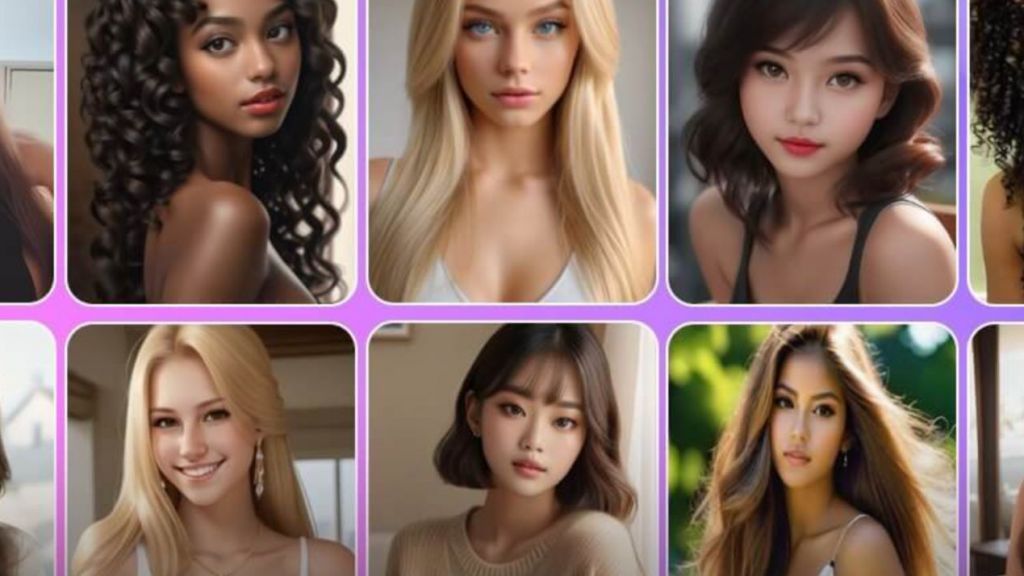 une série de filles générées par IA