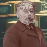 une image de zola mixé avec une tête de troll sur un fond d'écrans