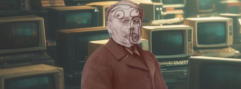 Les trolls des forums, partie 3 : le néo-naturalisme littéraire des Zola du web une image de zola mixé avec une tête de troll sur un fond d'écrans