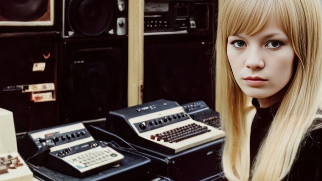 Grégory Chatonsky : « Avec l'IA, on ouvre de nouvelles portes vers des univers parallèles » 16 h 09 Une œuvre de Chatonsky reprenant Sylvie Vartan et l'esthétiques 60's