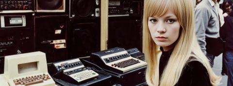 Grégory Chatonsky : « Avec l'IA, on ouvre de nouvelles portes vers des univers parallèles » 16 h 09 Une œuvre de Chatonsky reprenant Sylvie Vartan et l'esthétiques 60's