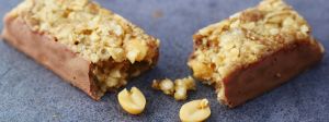 Still life d'une barre protéinée aux cacahuètes