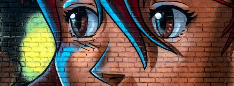 « New Cool Japan » : comment le PIB du Japon se chauffe à la culture manga Un personnage de manga sur un mur en brique