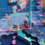 Une carte de L'Europe en 3D