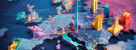 Techplomatie : l'Europe peut-elle reprendre la main sur les industries numériques ? Une carte de L'Europe en 3D