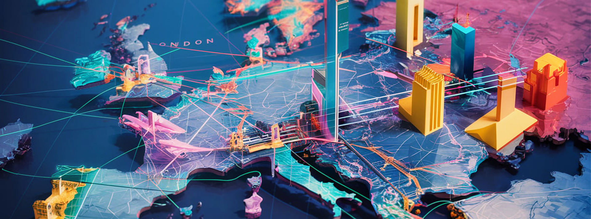 Techplomatie : l'Europe peut-elle reprendre la main sur les industries numériques ? - L'ADN Une carte de L'Europe en 3D
