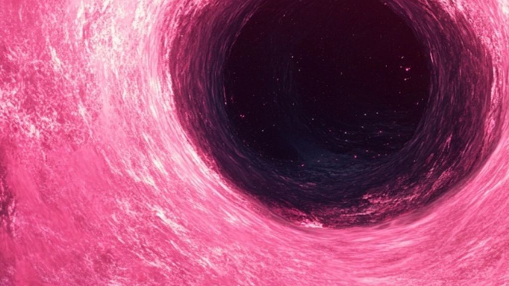 Le trou de la couche d'ozone dans des teintes roses