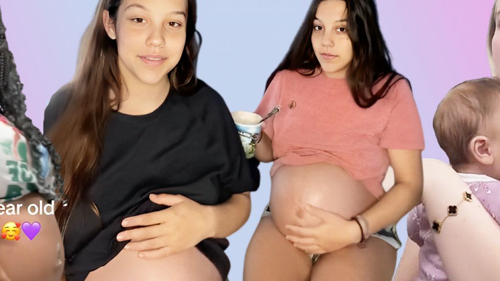 Des captures de comptes TikTok d'ados enceintes