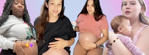 #teenmom : « Je suis enceinte, j’ai 17 ans, et on va vous présenter notre projet de naissance avec mon compagnon » Des captures de comptes TikTok d'ados enceintes