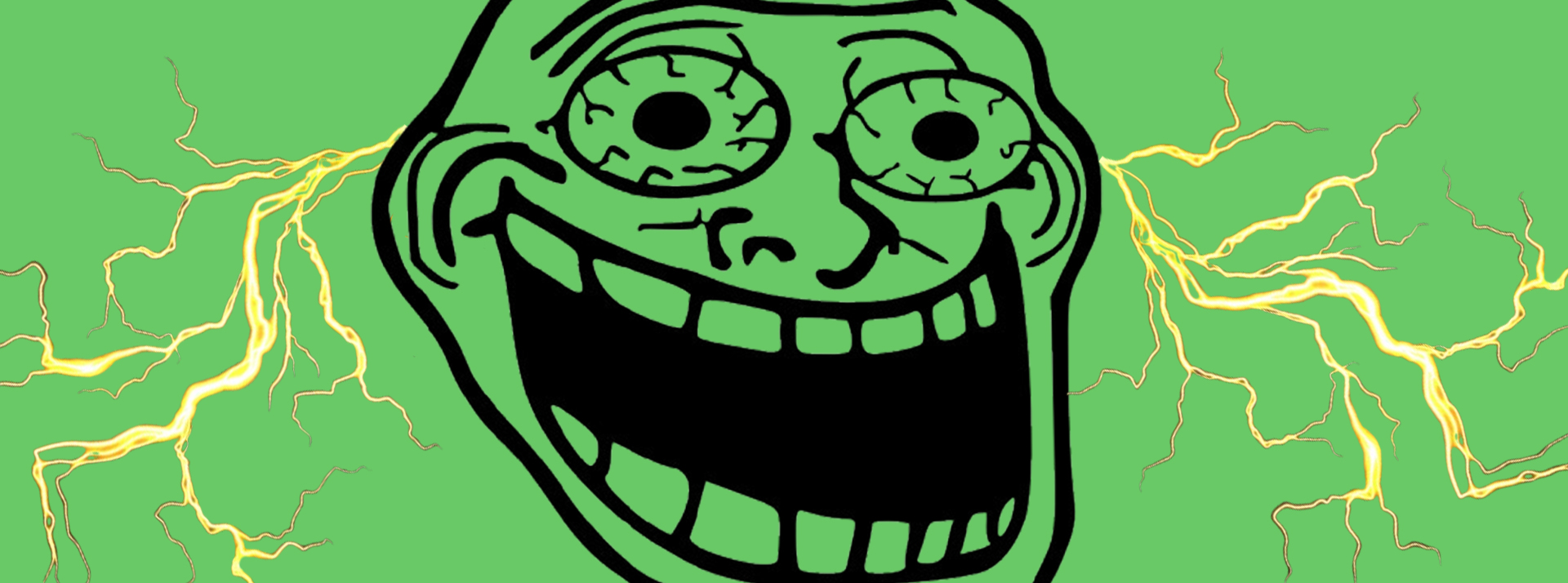 Parlez-vous troll ? Voici un petit glossaire de la kheyosphère - L'ADN Un troll avec des éclairs sur fond vert