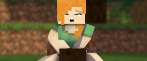 une personnage de minecraft dans une position suggestive